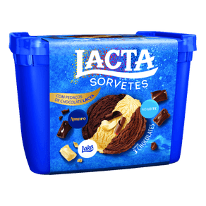 SORVETE 3 CHOCOLATES LACTA 1,5L SORVETE 3 CHOCOLATES LACTA 1,5L