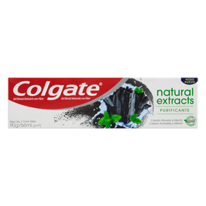 CREME DENTAL CARVÃO ATIVADO MENTA NATURAIS EXTRACTS COLGATE 90G CREME DENTAL CARVÃO ATIVADO MENTA NATURAIS EXTRACTS COLGATE 90G