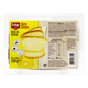 BOLO SCHAR 200G SEM GLÚTEN LARANJA BOLO SCHAR 200G SEM GLÚTEN LARANJA
