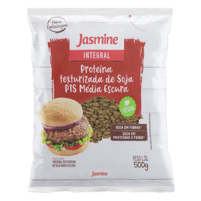 PROTEINA DE SOJA TEXTURIZADA ESCURA JASMINE 500GR PROTEINA DE SOJA TEXTURIZADA ESCURA JASMINE 500GR