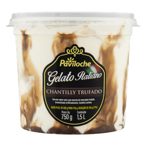 SORVETE GELATO CHANTILLY TRUFADO PAVILOCHE 1,5L SORVETE GELATO CHANTILLY TRUFADO PAVILOCHE 1,5L