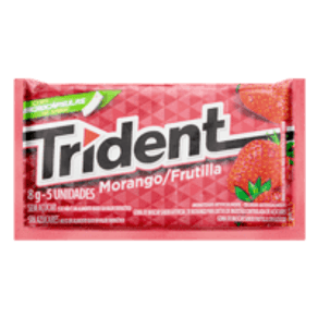 CHICLETE TRIDENT 8GR MORANGO CHICLETE TRIDENT 8GR MORANGO