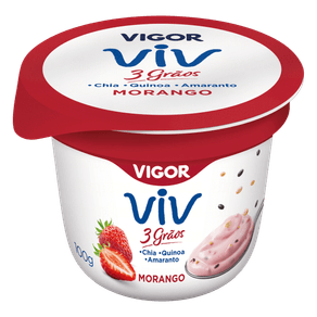 IOGURTE 3 GRÃOS MORANGO VIGOR 100G