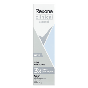 DES REXONA CLINICAL 150ML AEROSSOL SEM PERFUME