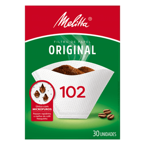 FILTRO DE PAPEL MÉDIO 102 MELITTA COM 30 UNIDADES FILTRO DE PAPEL MÉDIO 102 MELITTA COM 30 UNIDADES