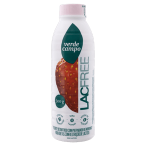 IOGURTE SEM LACTOSE MORANGO VERDE CAMPO 500G IOGURTE SEM LACTOSE MORANGO VERDE CAMPO 500G