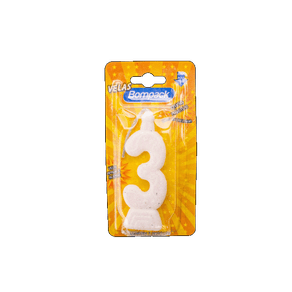 VELA SUPER NUMEROS BOMPACK BRANCA N3 VELA SUPER NUMEROS BOMPACK BRANCA N3