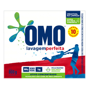 LAV ROUPAS OMO 800GR PO CX LAV PERFEITA LAV ROUPAS OMO 800GR PO CX LAV PERFEITA
