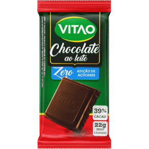 CHOCOLATE VITAO 22GR ZERO ACUCAR AO LEITE