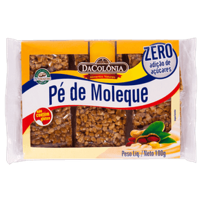 PE DE MOLEQUE DA COLONIA 100GR ZERO ACUCAR PE DE MOLEQUE DA COLONIA 100GR ZERO ACUCAR