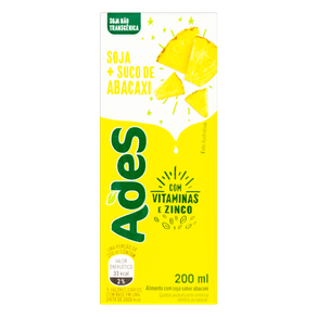SUCO DE SOJA + LARANJA ADES CAIXA 200ML SUCO DE SOJA + LARANJA ADES CAIXA 200ML