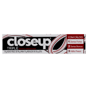 CREME DENTAL TRIPLA MENTA AMERICANA CLOSE UP 70G CREME DENTAL TRIPLA MENTA AMERICANA CLOSE UP 70G