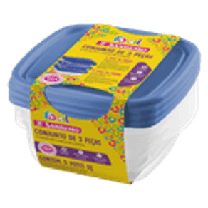 CONJ 3 POTES SANREMO 800ML QUADRADO FACIL CONJ 3 POTES SANREMO 800ML QUADRADO FACIL
