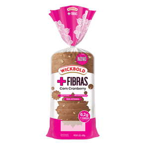 PÃO FORMA WICKBOLD 400G INTEGRAL CRANB + FIBRAS