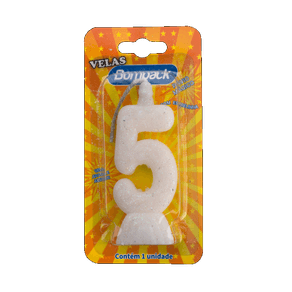 VELA SUPER NUMEROS BOMPACK BRANCA N5 VELA SUPER NUMEROS BOMPACK BRANCA N5