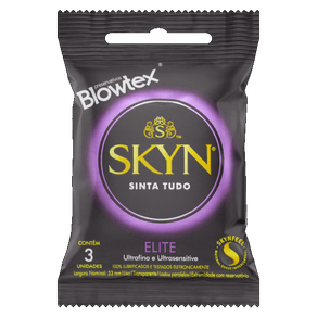 PRESERVATIVO SKYN ELITE BLOWTEX COM 3 UNIDADES PRESERVATIVO SKYN ELITE BLOWTEX COM 3 UNIDADES