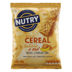 BARRA CEREAL NUTRY 66G BAN/AVEIA/MEL