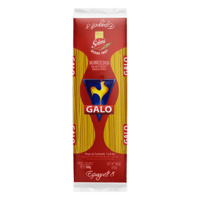MACARRÃO GALO 500G SÊMOLA ESPAGUETE N8 MACARRÃO GALO 500G SÊMOLA ESPAGUETE N8
