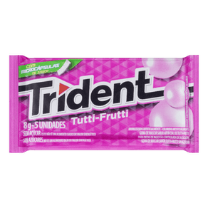 CHICLETE TRIDENT 8GR TUTTI FRUTT CHICLETE TRIDENT 8GR TUTTI FRUTT