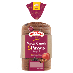 PÃO WICKBOLD 500G GRÃO SABOR MAÇA, CANELA E PASSA PÃO WICKBOLD 500G GRÃO SABOR MAÇA, CANELA E PASSA