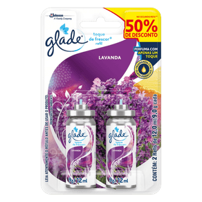 ODORIZANTE REFIL LAVANDA GLADE REFIL COM 2 UNIDADES 12ML ODORIZANTE REFIL LAVANDA GLADE REFIL COM 2 UNIDADES 12ML