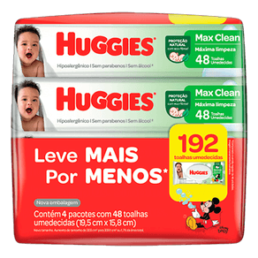 TOALHA UMEDECIDA HUGGIES CLASSIC LV4 PG3