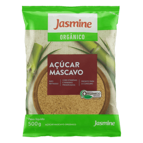 AÇÚCAR MASCAVO ORGÂNICO JASMINE 500GR AÇÚCAR MASCAVO ORGÂNICO JASMINE 500GR