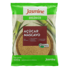 AÇÚCAR MASCAVO ORGÂNICO JASMINE 500GR