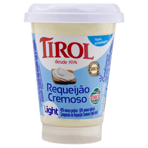 REQUEIJÃO LIGHT CREMOSO TIROL COPO 180G REQUEIJÃO LIGHT CREMOSO TIROL COPO 180G