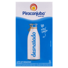 LEITE LV PIRACANJUBA 1LT DESNATADO LEITE LV PIRACANJUBA 1LT DESNATADO