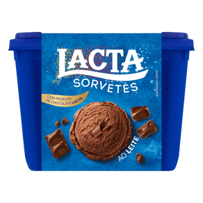 SORVETE CHOCOLATE LACTA 1,5L