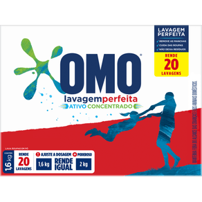 LAVA ROUPAS OMO 1,6KG PO CX LAV PERFEITA LAVA ROUPAS OMO 1,6KG PO CX LAV PERFEITA