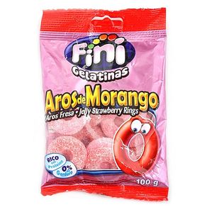 BALA GELATINA FINI 90GR ARD DE MORANGO