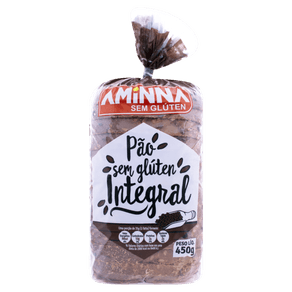 PÃO AMINNA 450G INTEGRAL SEM GLÚTEN SEM LACTOSE PÃO AMINNA 450G INTEGRAL SEM GLÚTEN SEM LACTOSE