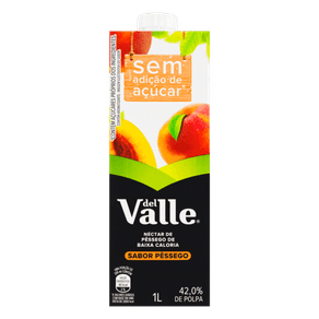 SUCO DE PÊSSEGO LIGHT DEL VALLE MAIS 1L SUCO DE PÊSSEGO LIGHT DEL VALLE MAIS 1L