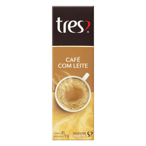 CAFÉ COM LEITE EM CÁPSULA 3 CORAÇÕES 90G CAFÉ COM LEITE EM CÁPSULA 3 CORAÇÕES 90G