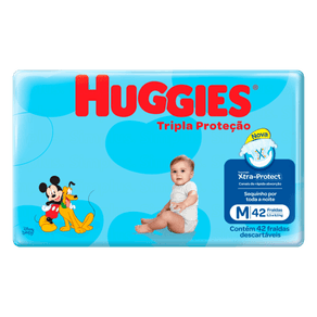 FRALDA HUGGIES C/42 TRIPLA PROTECAO M MEGA FRALDA HUGGIES C/42 TRIPLA PROTECAO M MEGA