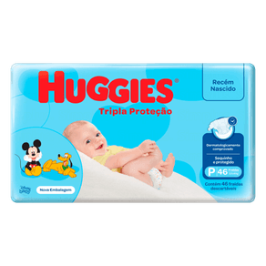 FRALDA HUGGIES C/46 TRIPLA PROTECAO P FRALDA HUGGIES C/46 TRIPLA PROTECAO P
