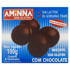 BOLACHAAMINNA100GRC-CHOCOLATES-GLUTEN BOLACHAAMINNA100GRC-CHOCOLATES-GLUTEN