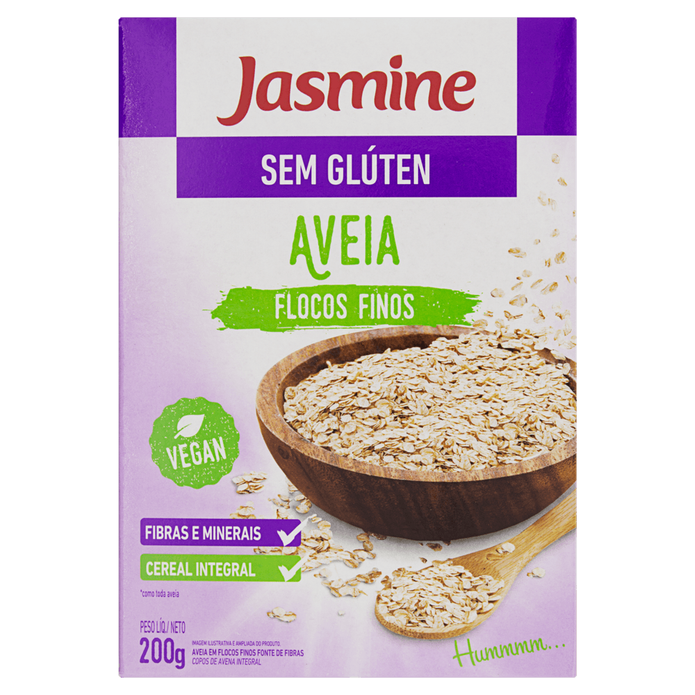 AVEIA FLOCOS FINOS SUPLY SEM GLÚTEN JASMINE 200GR - supermercadosimperatriz