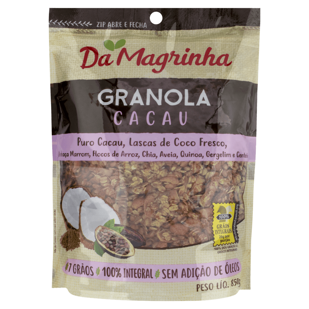 GRANOLA CACAU DA MAGRINHA 850G supermercadosimperatriz