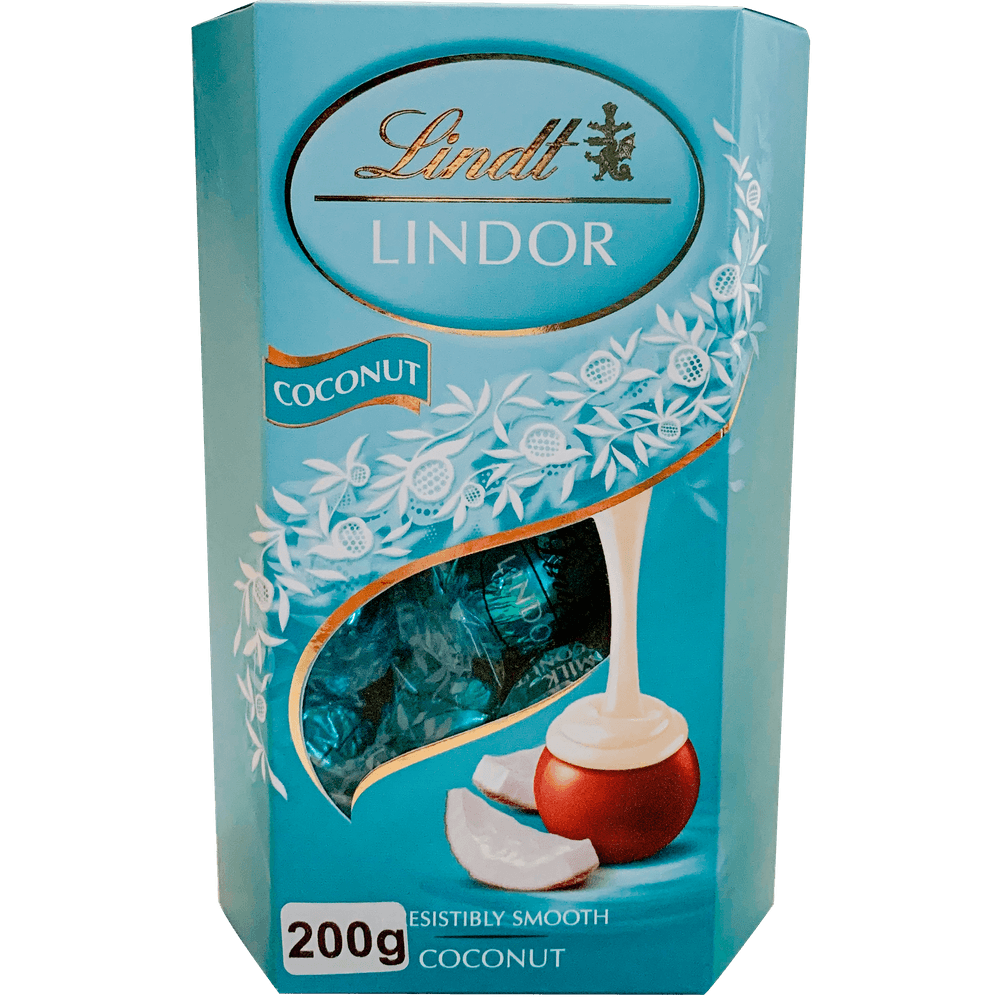 BOMBOM LINDT 200G LINDOR COCO supermercadosimperatriz