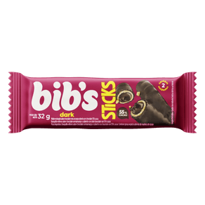 CHOCOLATE BIBS STICKS 32GR DARK