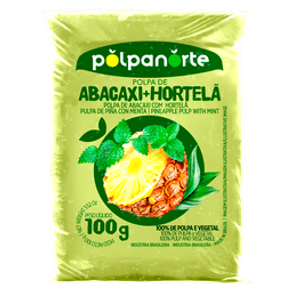 POLPA DE ABACAXI COM HORTELÃ POLPANORTE 100G POLPA DE ABACAXI COM HORTELÃ POLPANORTE 100G