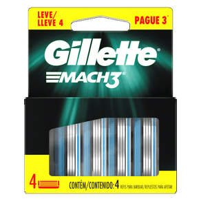 CARGA PARA APARELHO DE BARBEAR REGULAR GILLETE LEVE 4 PAGUE 3 CARGA PARA APARELHO DE BARBEAR REGULAR GILLETE LEVE 4 PAGUE 3
