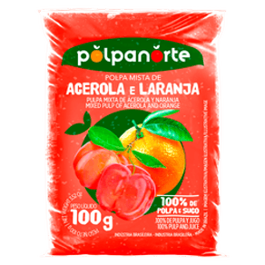 POLPA DE ACEROLA E LARANJA POLPANORTE 100G POLPA DE ACEROLA E LARANJA POLPANORTE 100G