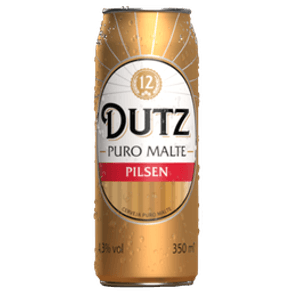 CERVEJA PILSEN PURO MALTE DUTZ LATA 350ML CERVEJA PILSEN PURO MALTE DUTZ LATA 350ML