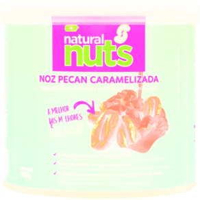 NOZ PECA NATURAL NUTS 100G LT CARAMELIZADA