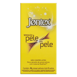 PRESERVATIVO JONTEX C/4 PELE C/PELE PRESERVATIVO JONTEX C/4 PELE C/PELE
