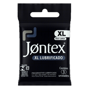 PRESERVATIVO EXTRA LARGO JONTEX COM 3 UNIDADES